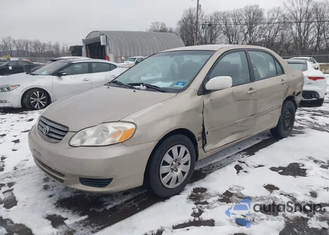 2004 Toyota Corolla Le из США, поврежденный, VIN 2T1BR32E74C167802